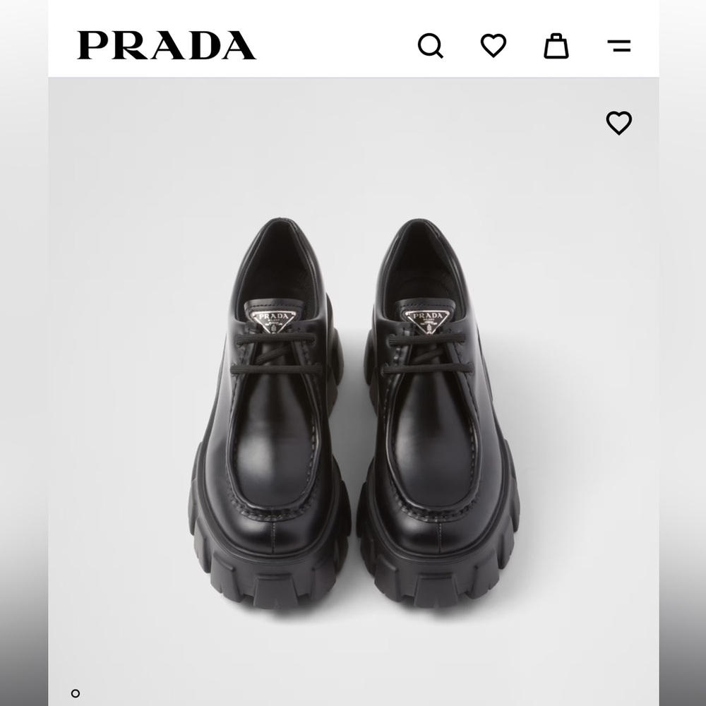 Prada Monolith Black Platform Sz 9